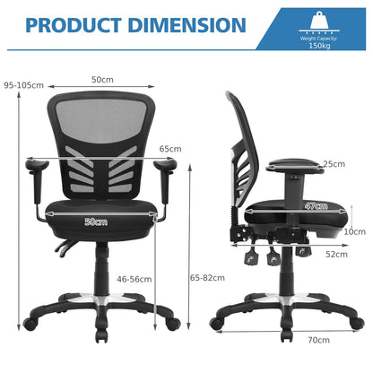 Mesh Office Chair, Height Adjustable Swivel Computer Desk Chair, Ergonomic Mid-Back