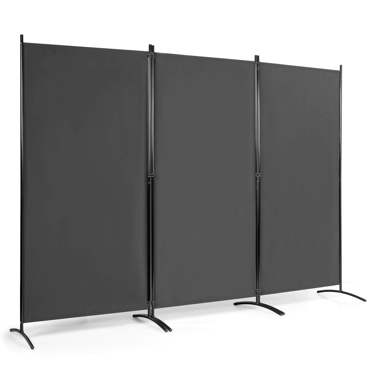 GiantexUK Foldable 3-Panel Room Divider, Movable Wall Privacy Separator