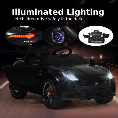 Electric Kids Ride On Car, 12V Licensed Jaguar F-Type SVR Battery Powered Toy Vehicle with Remote Control