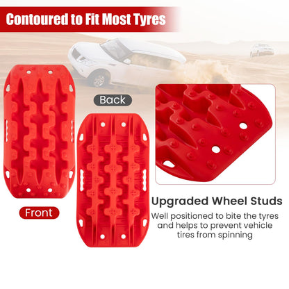 GiantexUK 2PCS Traction Boards, 10t Heavy Duty Recovery Track Tire Traction Pad