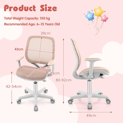 Kids Ergonomic Desk Chair, Height Adjustable Children Armrest Computer Chairs with Sit-Lock Casters