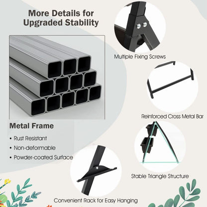 GiantexUK Raised Garden Bed, 4 Tier Vertical Ladder Planter with Removable Trays and Drainage Holes