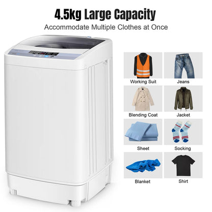 GiantexUK 2-in-1 Portable Washing Machine, Single Tub Washer and Spin Dryer with 6/10 Washing Modes