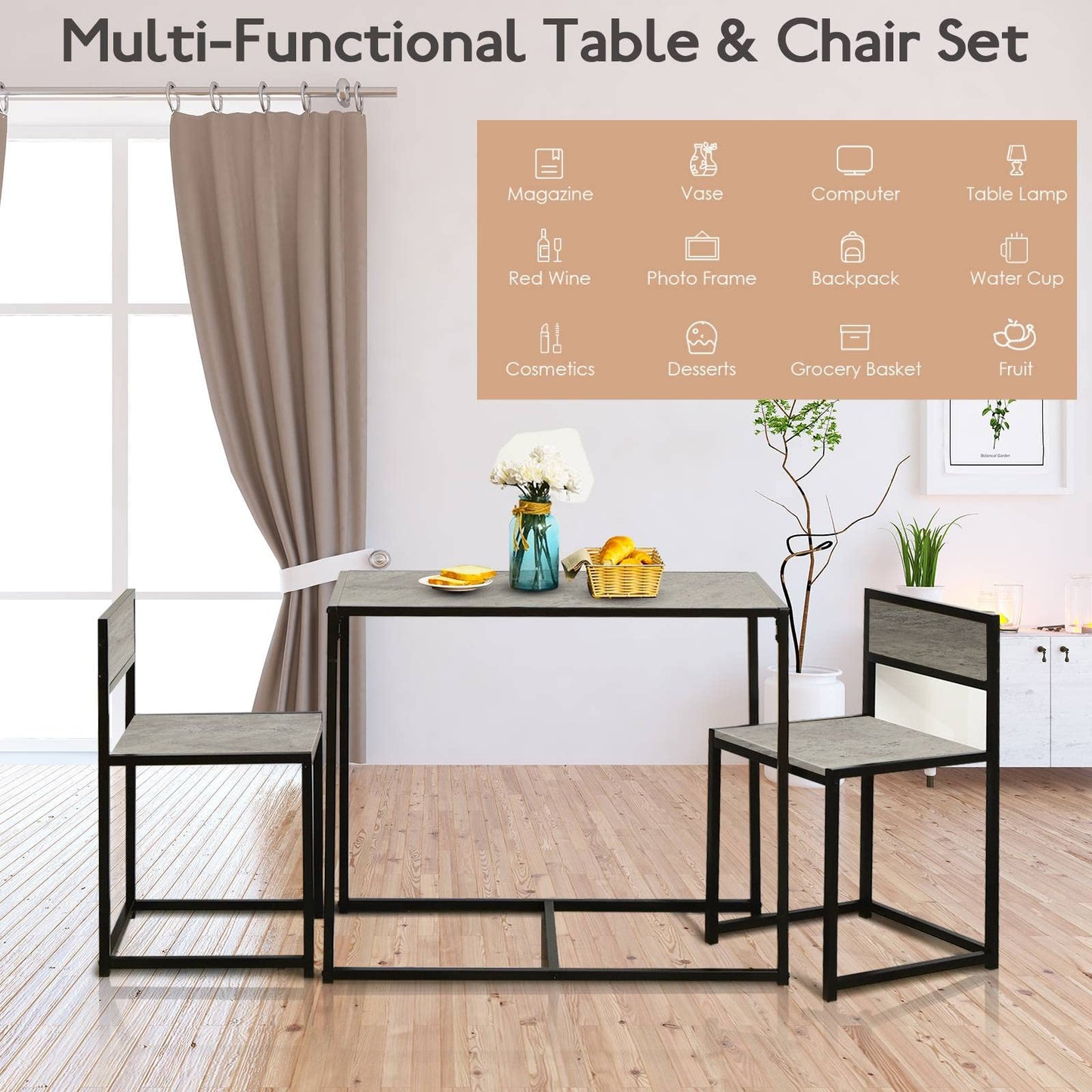 GiantexUK Dining Table and Chairs Set