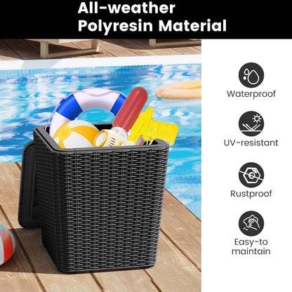 GiantexUK Garden Storage Box, Waterproof Deck Boxes with Removable Sit-on Lid