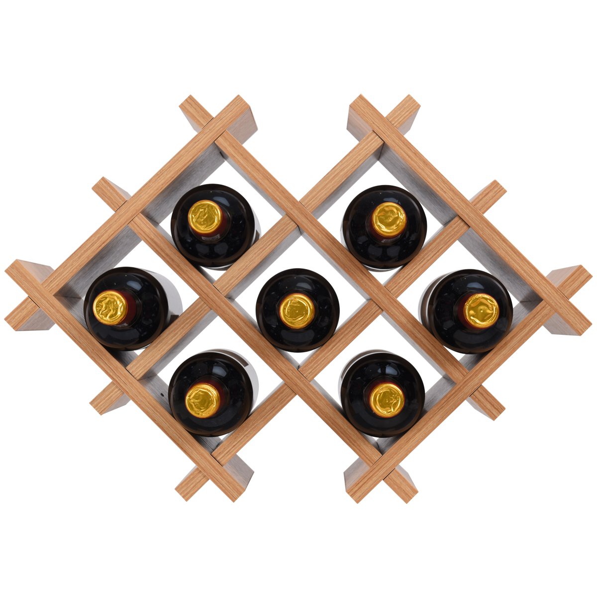 GiantexUK Wall Mounted Wine Rack, Champagne Glass Holder with 4 Shelves