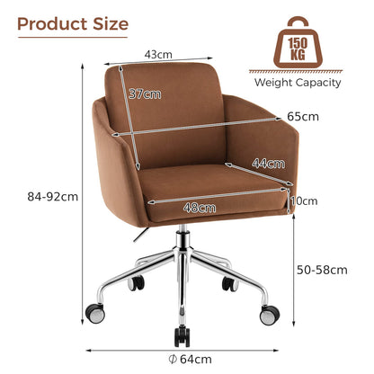 Home Office Chair, Height Adjustable Swivel Computer Desk Chair Leisure Vanity Seat