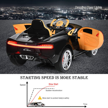 12V Kids Electric Ride On Car, Licensed Battery Powered Vehicle with Remote Control, Music, LED Lights, Horn