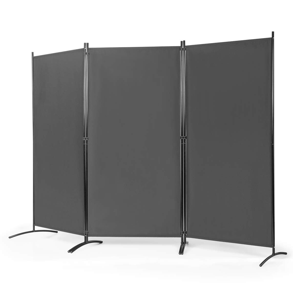 GiantexUK Foldable 3-Panel Room Divider, Movable Wall Privacy Separator