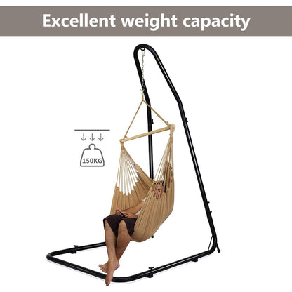 GiantexUK Hammock Stand, Adjustable Chair Holder with Hook, Hanging Seat Frame for Bedroom, Living Room, Balcony and Courtyar