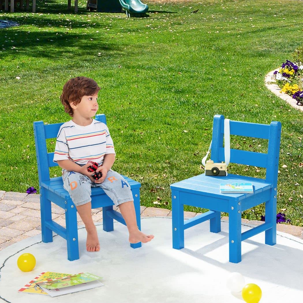 2PCS Kids Chair Set, Waterproof Children Chairs with Backrest