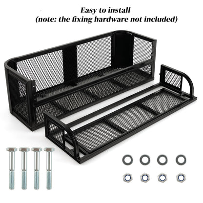 GiantexUK ATV Rear Drop/Front Cargo Basket, Heavy-Duty Metal Mesh Luggage Carrier Rack