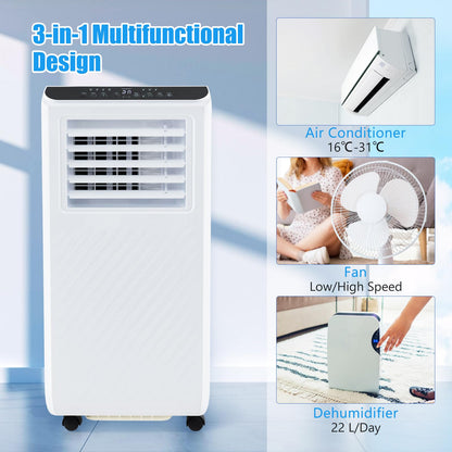 GiantexUK 7000BTU Portable Air Conditioner, 4-in-1 Air Conditioning Unit, Dehumidifier, 2 Speeds Fan with Sleep Mode