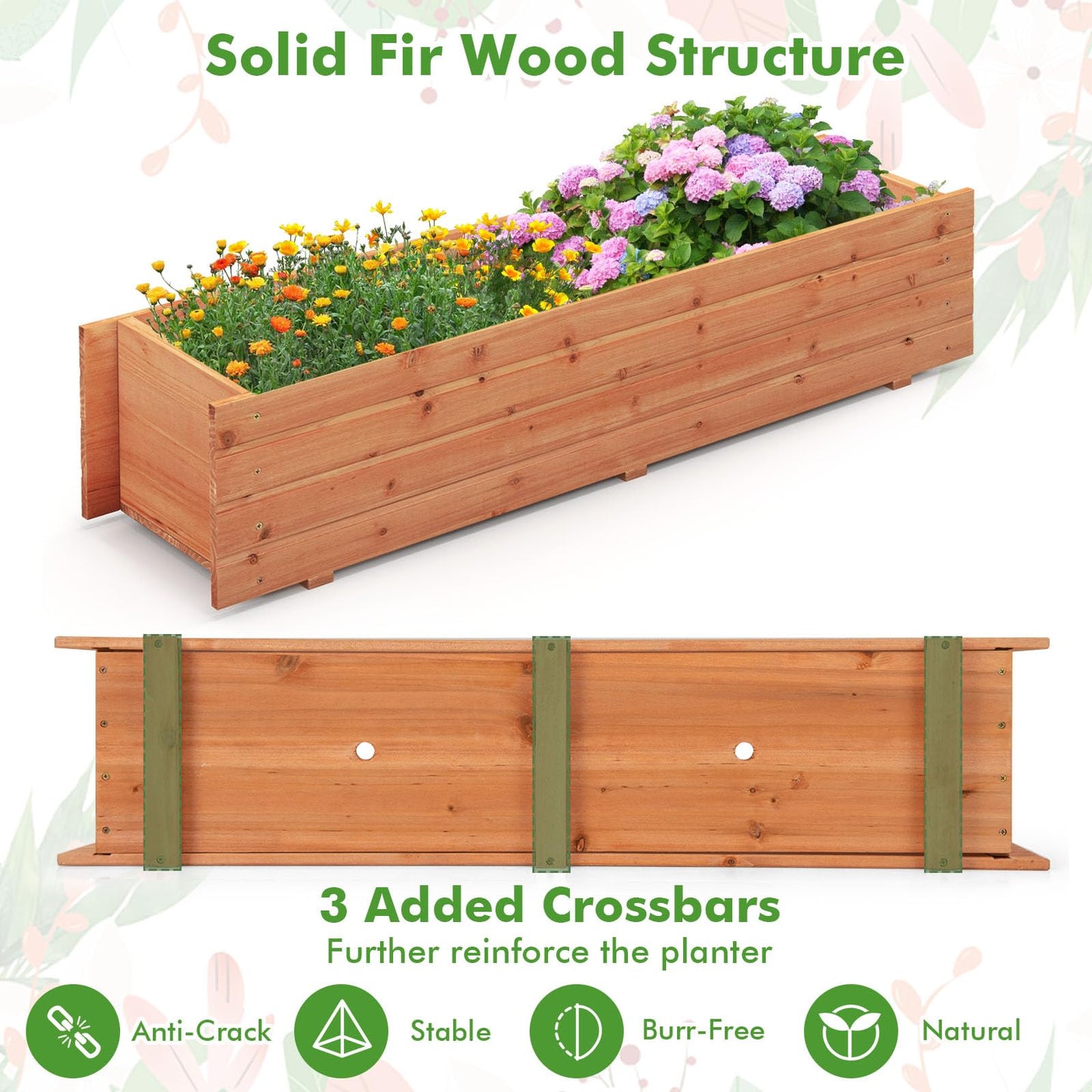 GiantexUK Wooden Garden Planter