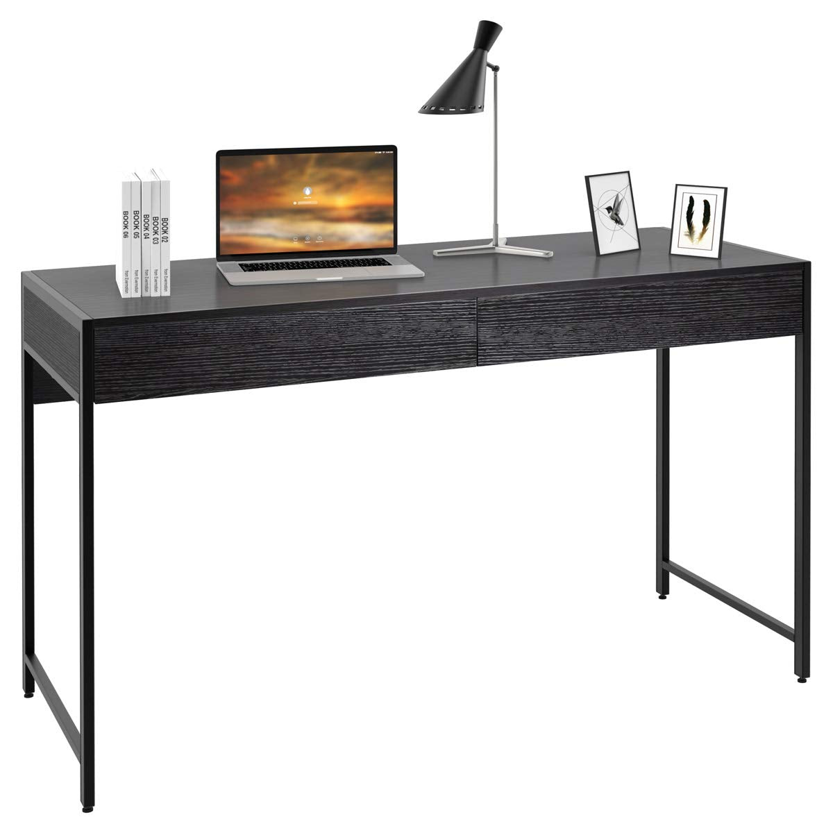 Computer Desk, Laptop Workstation Writing Table with 2 Drawers