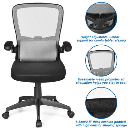 Mesh Office Chair, Mid/High Back Ergonomic Executive Task Chairs, Mesh Seat+Flip-up Armrests+Lumbar Support