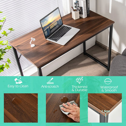 Computer Desk, 100cm Small Writing Desk Study Workstation, Modern Industrial Wooden PC Laptop Table Simple Working Gaming Desk