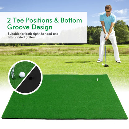 Golf Practice Mat, 5ft x 3ft Artificial Grass Golf Hitting Mats with 3 Rubber Tees