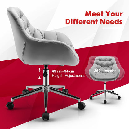 Velvet Office Chair, Ergonomic Computer Chair Swivel Desk Chair