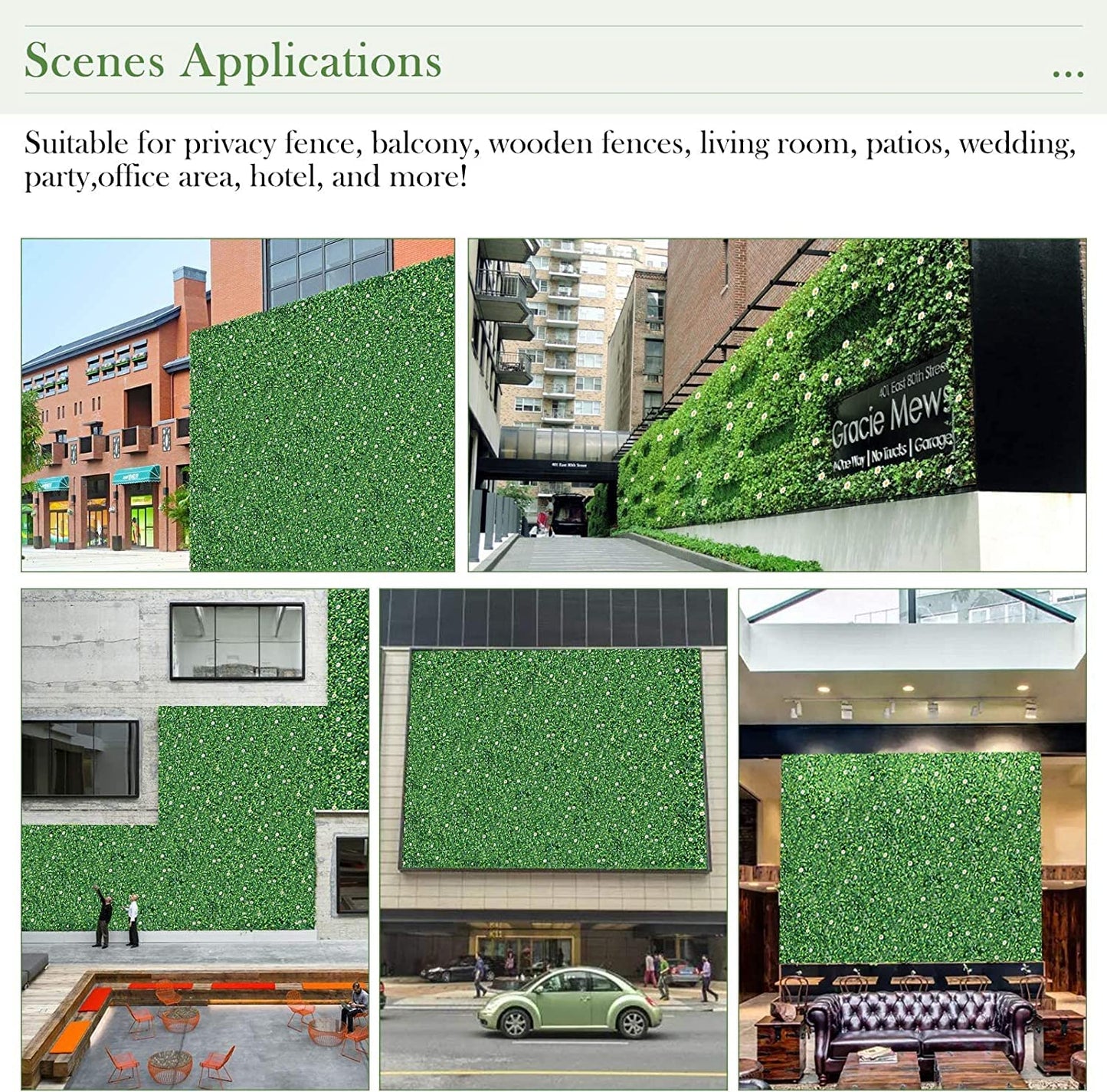 GiantexUK 12 PCS Artificial Leaf Hedge Panels, Greenery Wall Hedge Screening with Interlocking Design