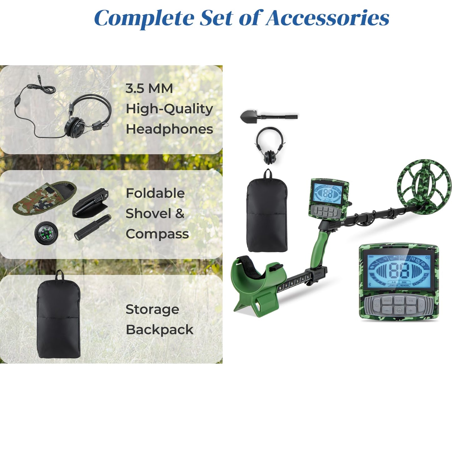 GiantexUK Metal Detector, High Accuracy Detector Kit with 26CM Waterproof Search Coil