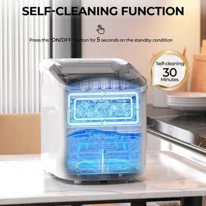 GiantexUK Electric Ice Maker, 12KG/24H Ice Cube Making Machine Ice Scoop and Basket