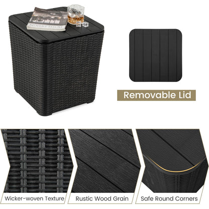 GiantexUK Garden Storage Box, Waterproof Deck Boxes with Removable Sit-on Lid