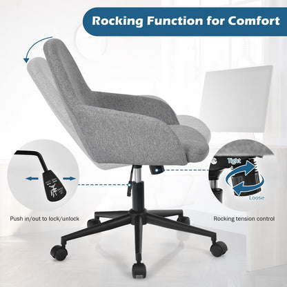 Home Office Chair, Ergonomic Swivel Computer Desk Chair Leisure Seat