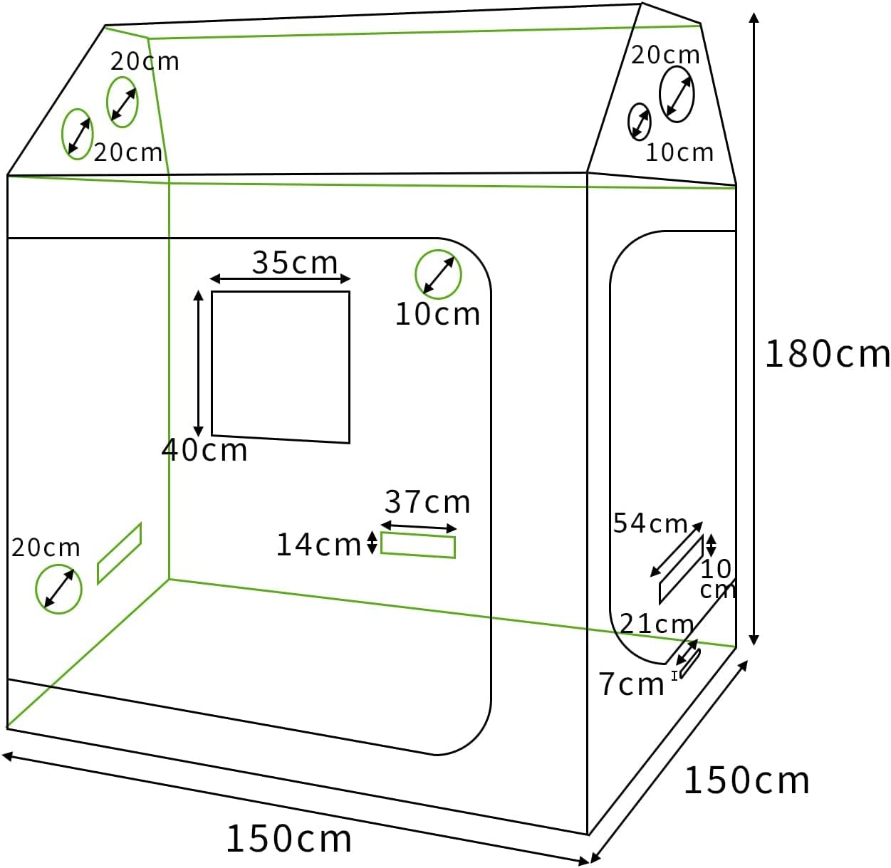 GiantexUK Grow Tent, Hydroponic Plant Tents with Observation Window