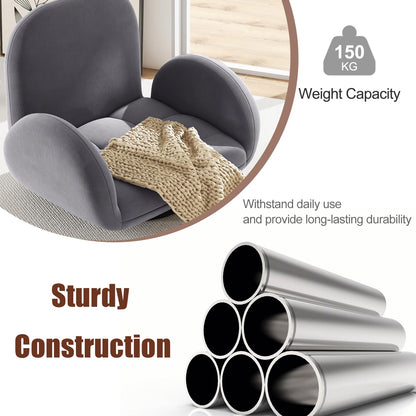 Folding Floor Chair, Lazy Sofa Bed Chair Seat with Adjustable Backrest & Armrests