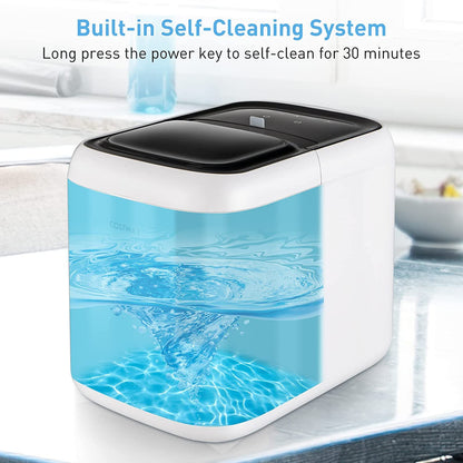 GiantexUK Ice Maker, 15kg/24H Countertop Ice Machine with Self-Cleaning Function