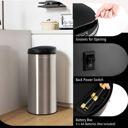 GiantexUK Automatic Sensor Kitchen Bin, 30L Touchless Waste Trash Can with Soft Closure Lid