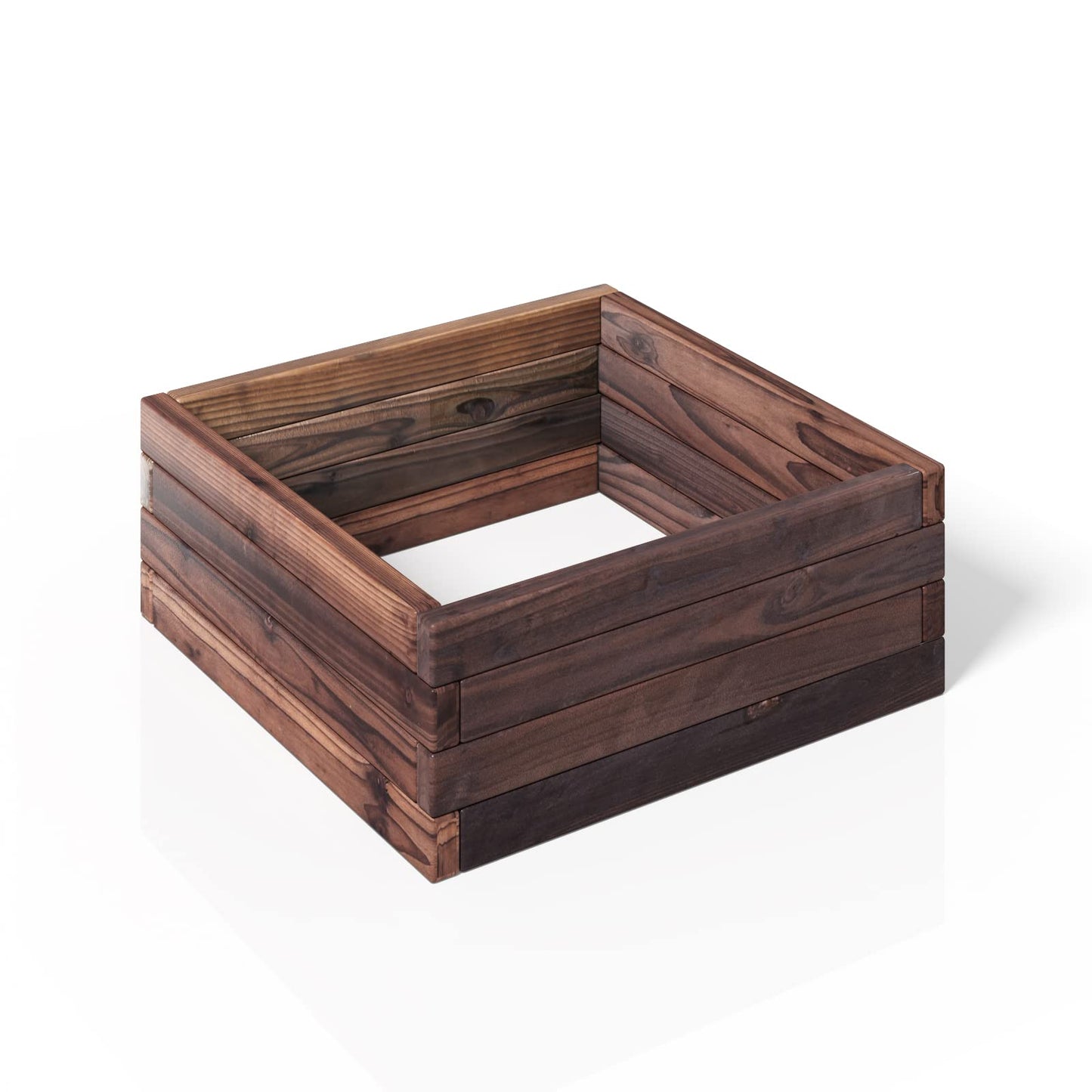 GiantexUK Wooden Raised Garden Bed, Square Garden Planter Box with Open Bottom