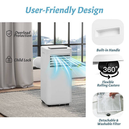 GiantexUK 9000BTU Portable Air Conditioner, 5-in-1 AC Unit, Heater, Dehumidifier, 2-Speed Fan with WiFi Smart APP, Sleep Mode