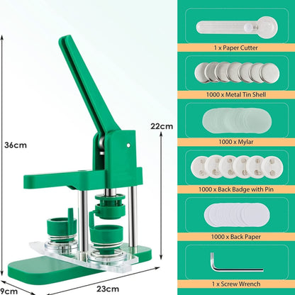 GiantexUK Badge Maker Machine, Punch Press Circle Cutter with 1000PCS Buttons