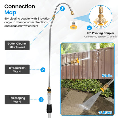 GiantexUK Telescoping Pressure Washer Wand