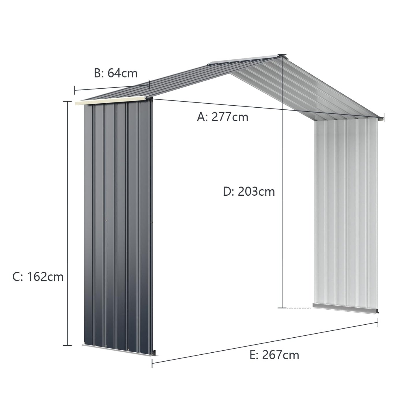 GiantexUK 9x6FT Metal Garden Shed and Extension Kit