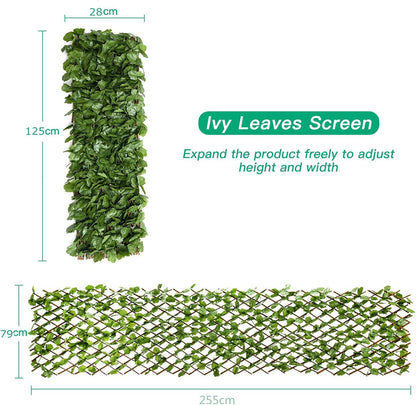 GiantexUK Artificial Leaf Hedge Panels, Greenery Wall Hedge Screening with Interlocking Design