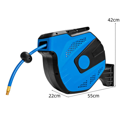 GiantexUK Wall-Mounted Retractable Hose Reel, 15M Air Compressor Reel with Automatic Rewind