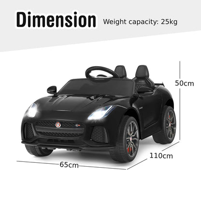 Electric Kids Ride On Car, 12V Licensed Jaguar F-Type SVR Battery Powered Toy Vehicle with Remote Control