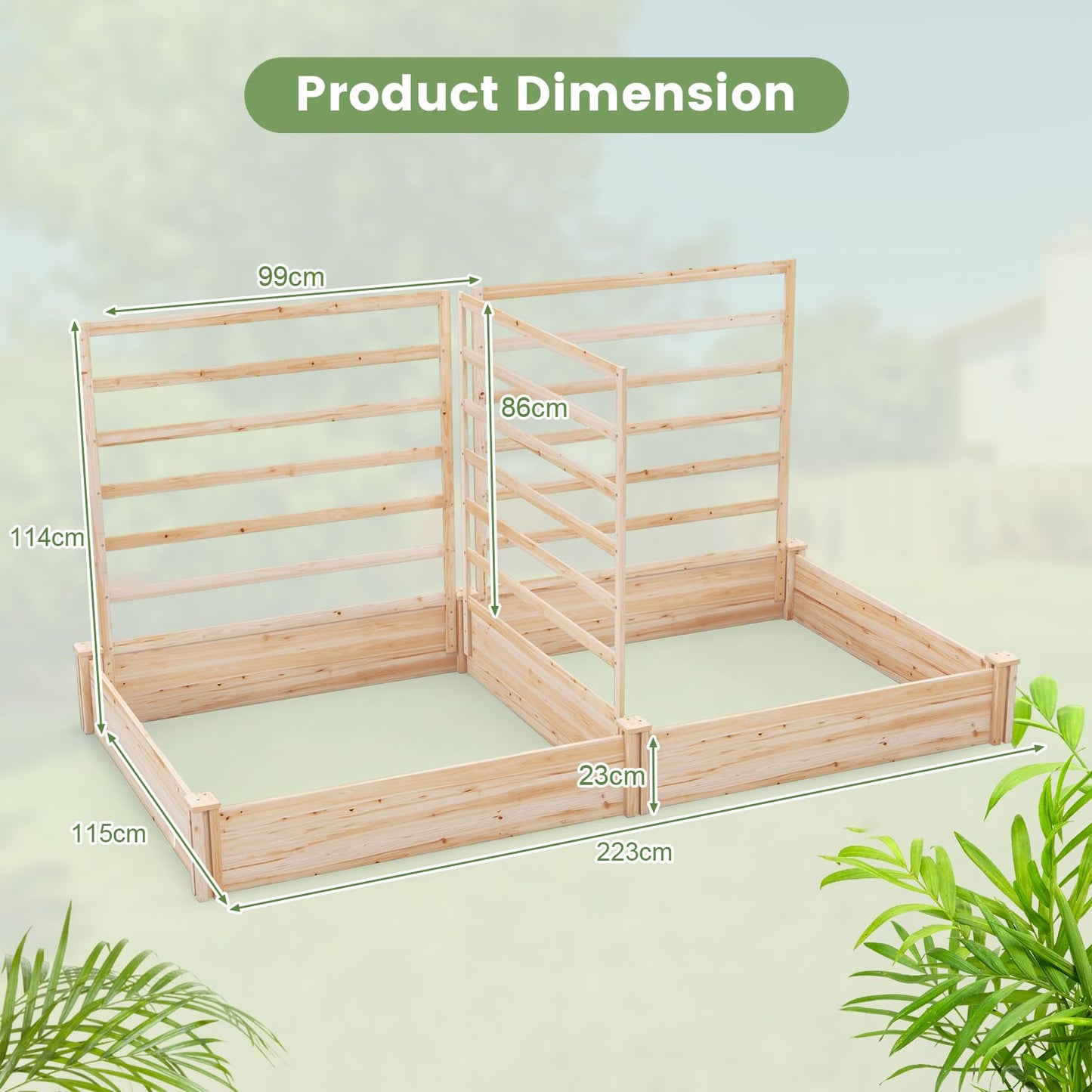 GiantexUK Garden Planter with Trellis