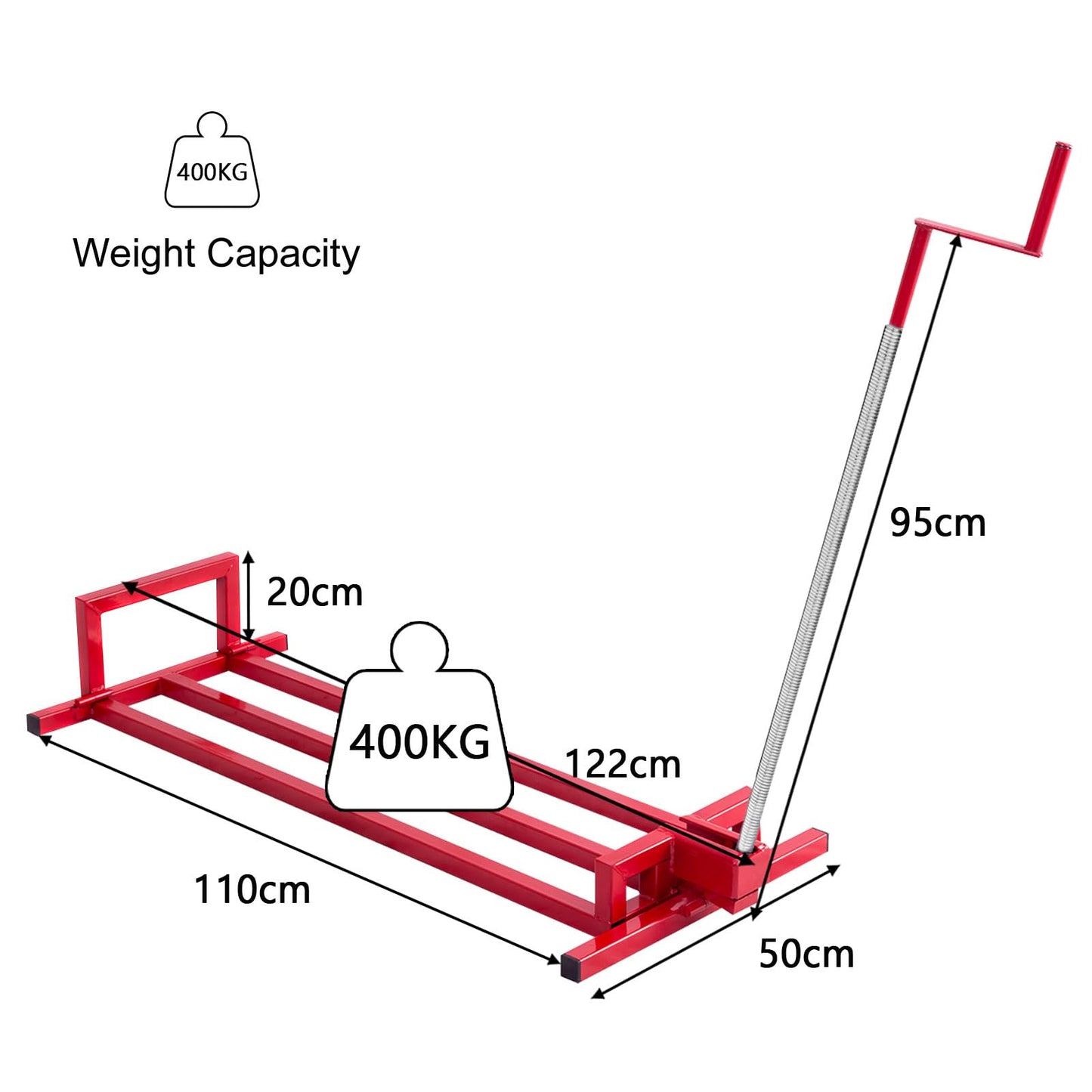 GiantexUK Ride on Mower Jack Lift, 400KG Folding Telescopic Lifting Device