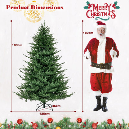 4.5FT/6FT Christmas Tree, Artificial Pre-Lit Xmas Tree with 8 Lighting Modes, 180/280 LED Lights and 386/788 Branch Tips