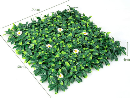 GiantexUK 12 PCS Artificial Leaf Hedge Panels, Greenery Wall Hedge Screening with Interlocking Design