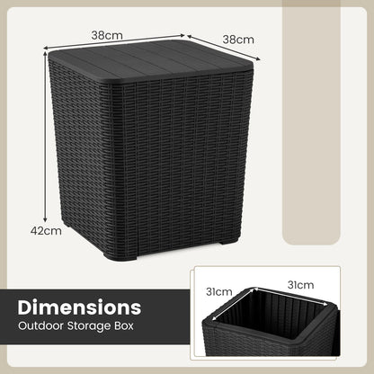 GiantexUK Garden Storage Box, Waterproof Deck Boxes with Removable Sit-on Lid