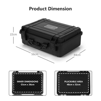 GiantexUK Waterproof Hard Case, Protective Camera Case with Customized Foam(22 Inch, 56x44x22cm)