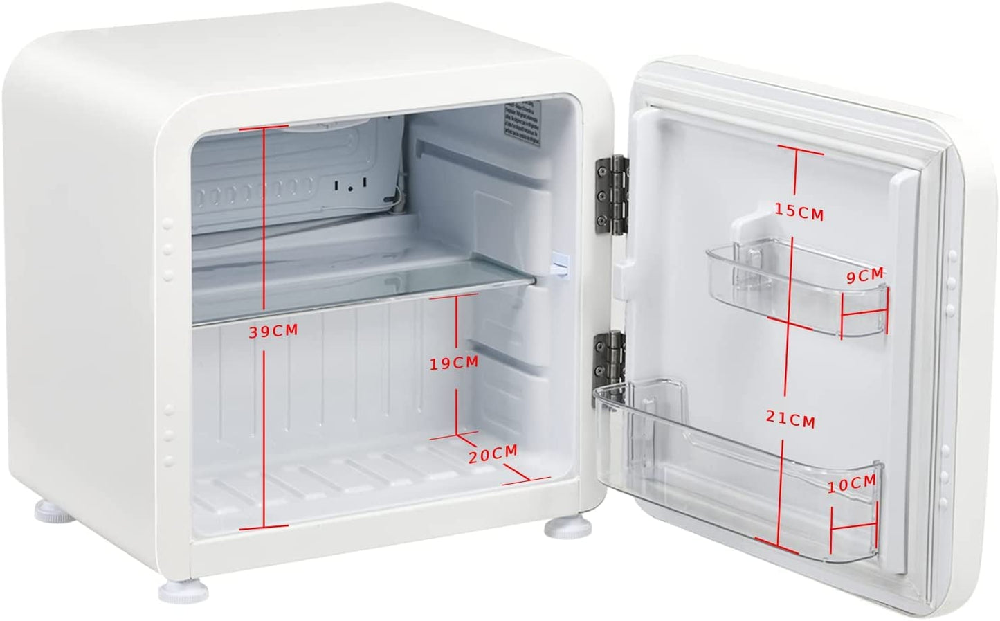 GiantexUK 42L/68L Mini Fridge, Portable Freezer Refrigerator with LED Light