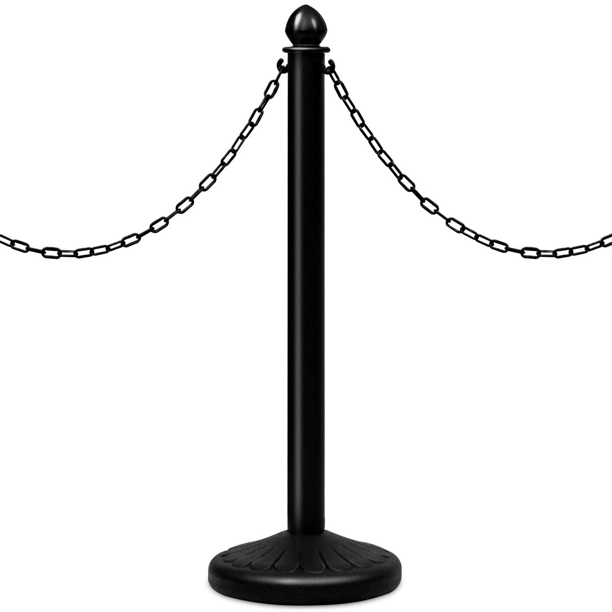 GiantexUK 6PCS Chain Stanchion, PE Safety Barrier Set with 100CM Link Chain