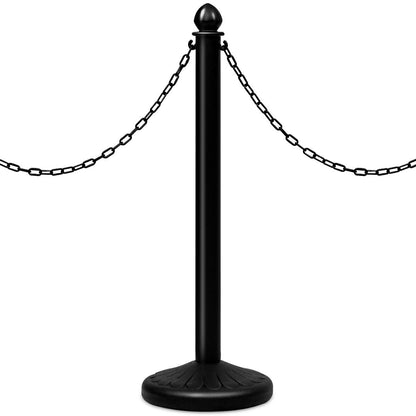 GiantexUK 6PCS Chain Stanchion, PE Safety Barrier Set with 100CM Link Chain