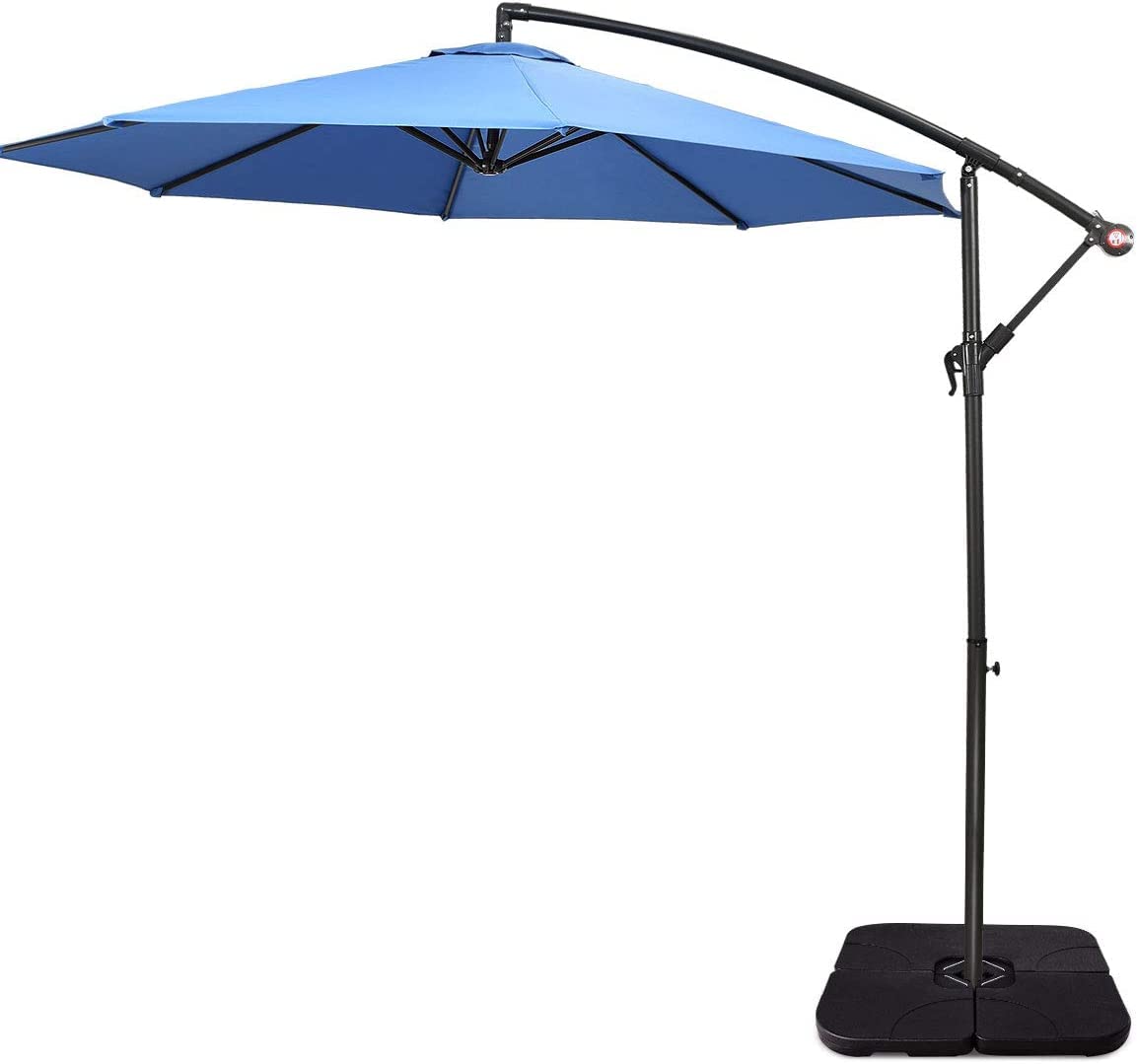 GiantexUK 4-Piece Parasol Base, Water or Sand Filled Umbrella Base Weight Stand